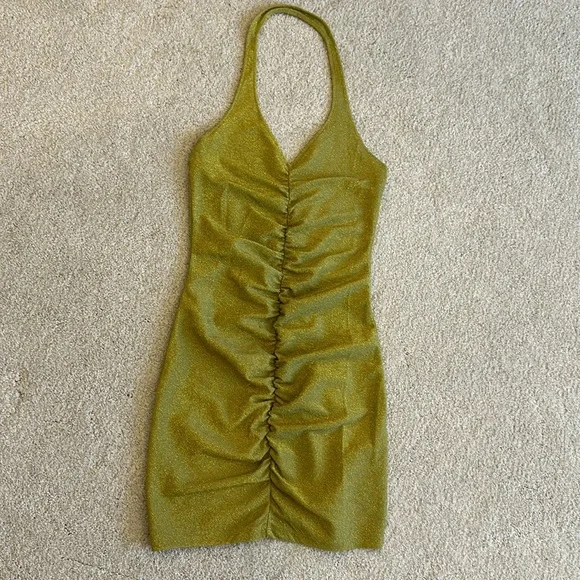 GREEN HALTER DRESS - Picture 10 of 10